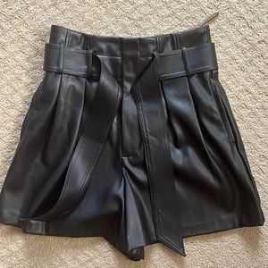 Zara faux leather shorts